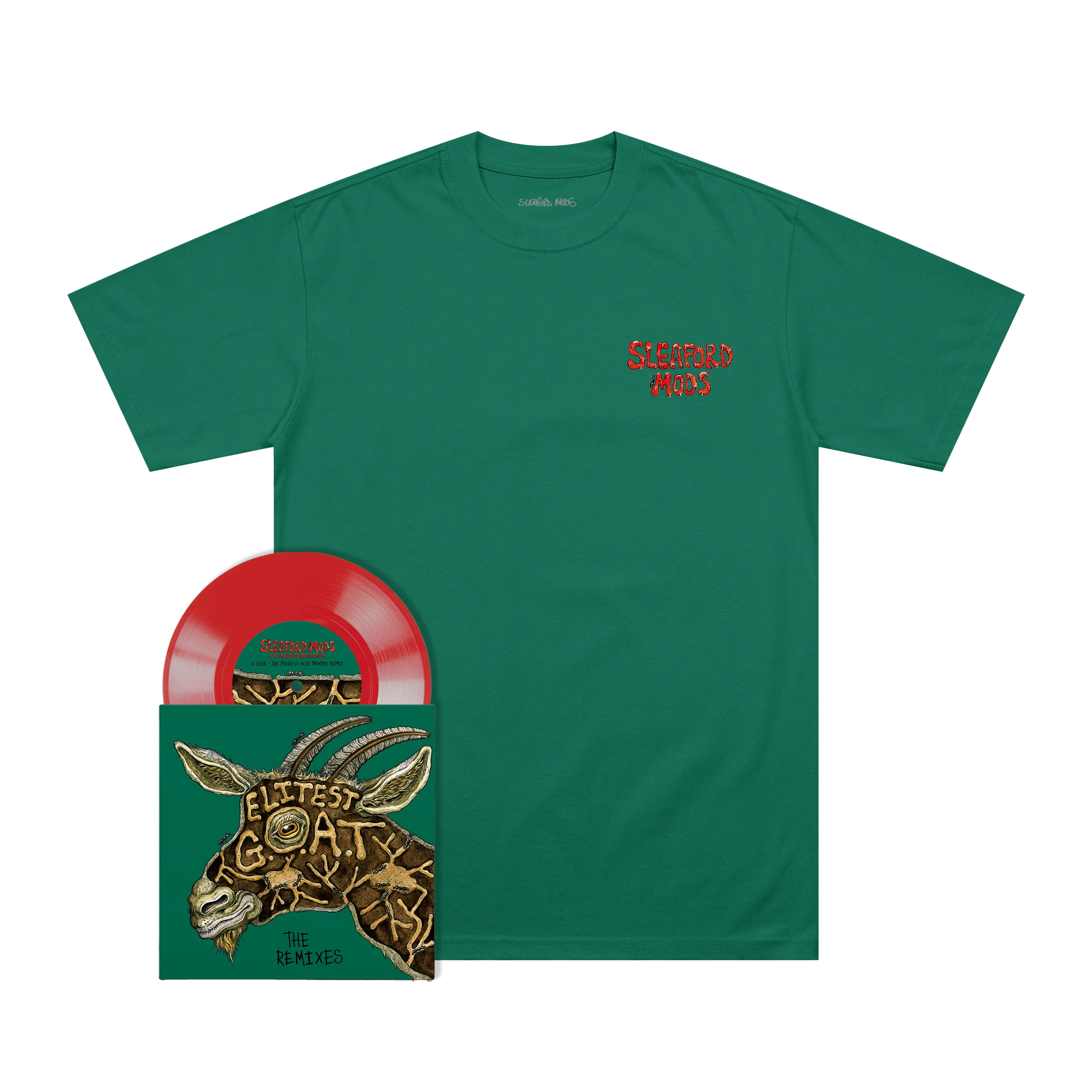 Elitist G.O.A.T. (The Remixes): Red Vinyl 7" Single + Tee
