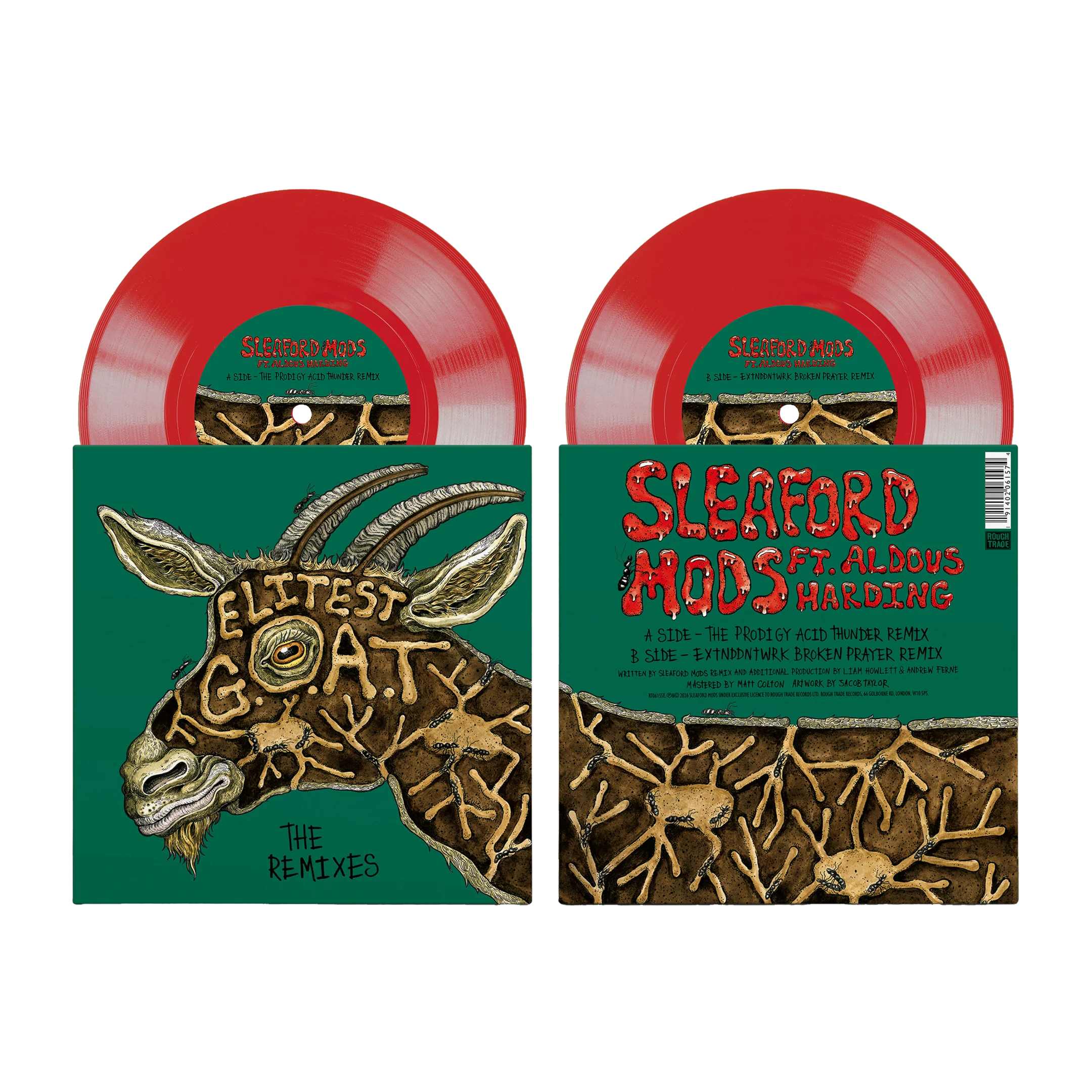 Elitist G.O.A.T. (The Remixes): Red Vinyl 7" Single + Tee - Image 3