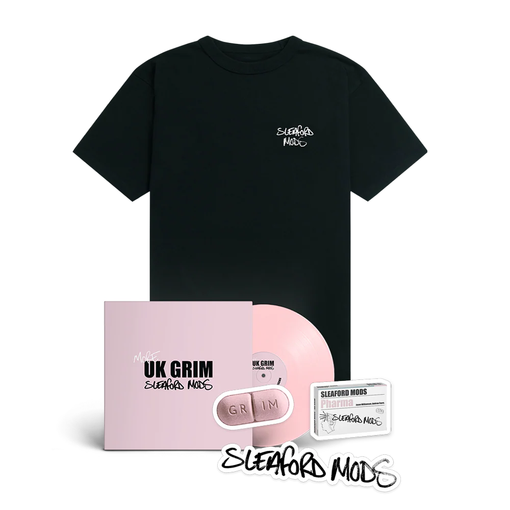 MORE UK GRIM: Pink Vinyl LP, T-Shirt + Sticker Pack