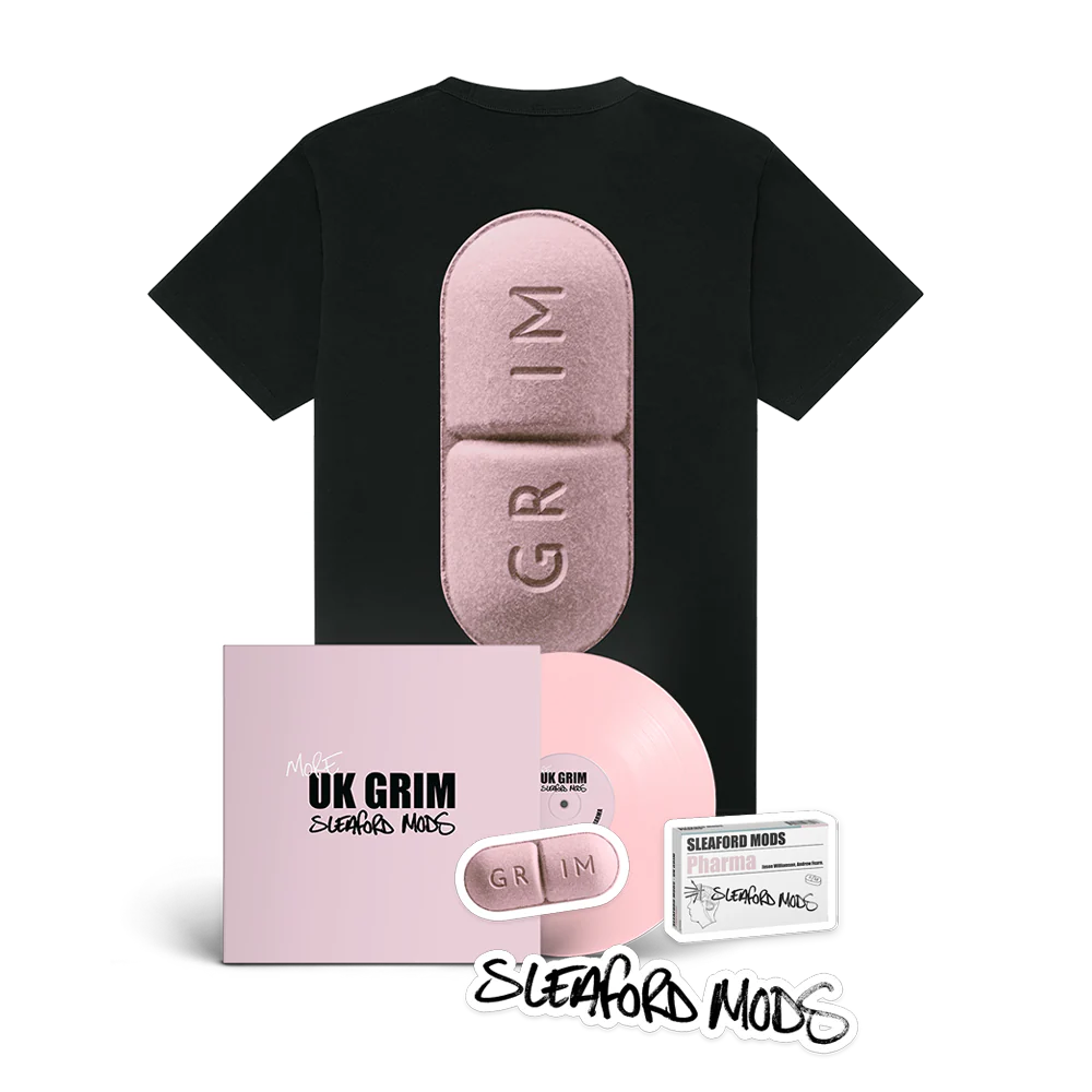 MORE UK GRIM: Pink Vinyl LP, T-Shirt + Sticker Pack - Image 2