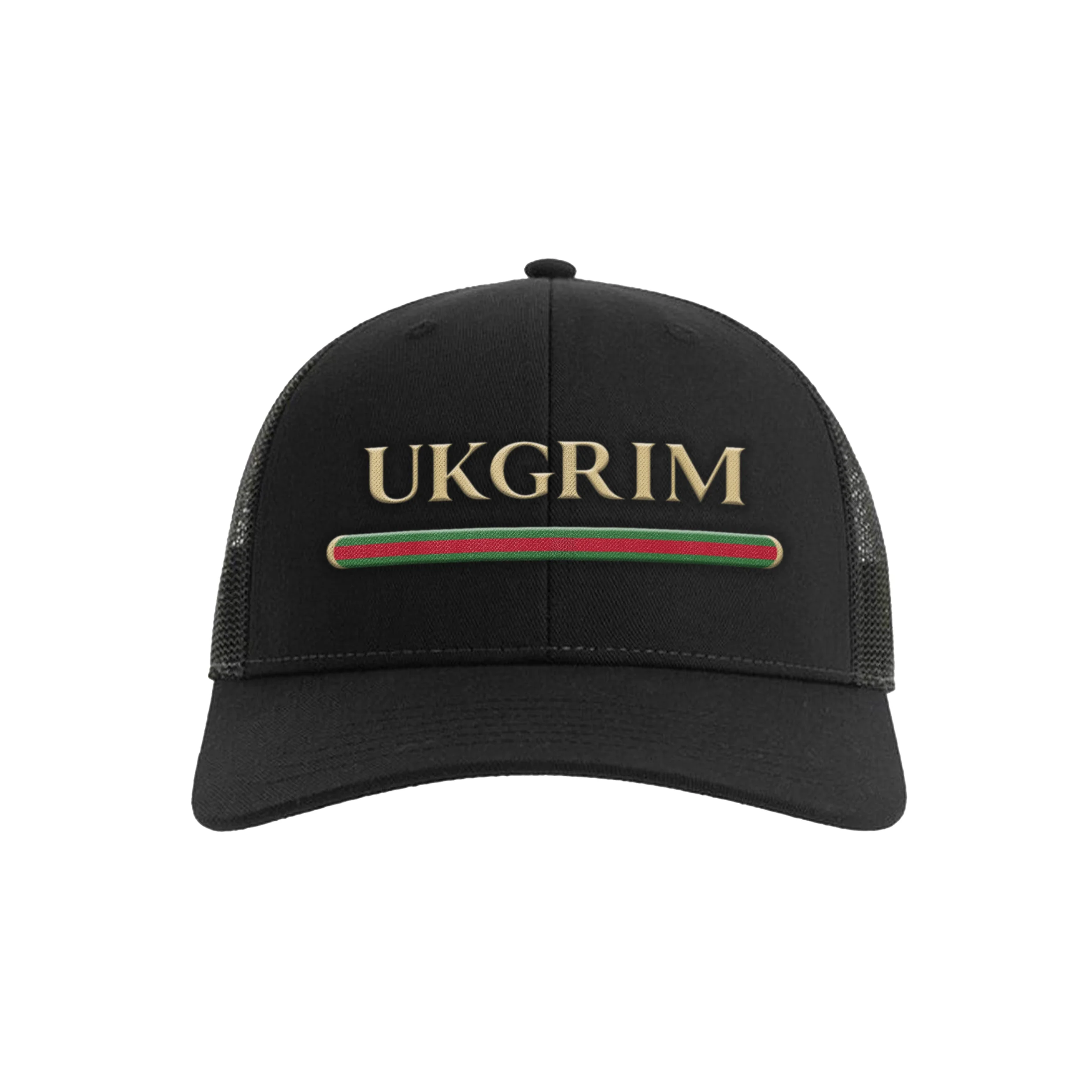 UK GRIM: Black Cap (w/ Embroidered Logo)